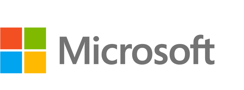 A linked image of the Microsoft logo leading to the Microsoft website