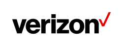 A linked image of the Verizon logo leading to the Verizon website