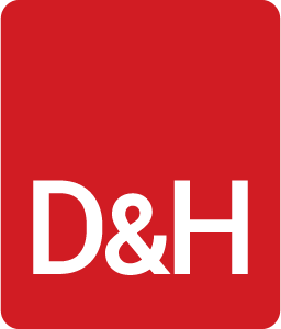 A linked image of the D&H logo leading to the D&H website