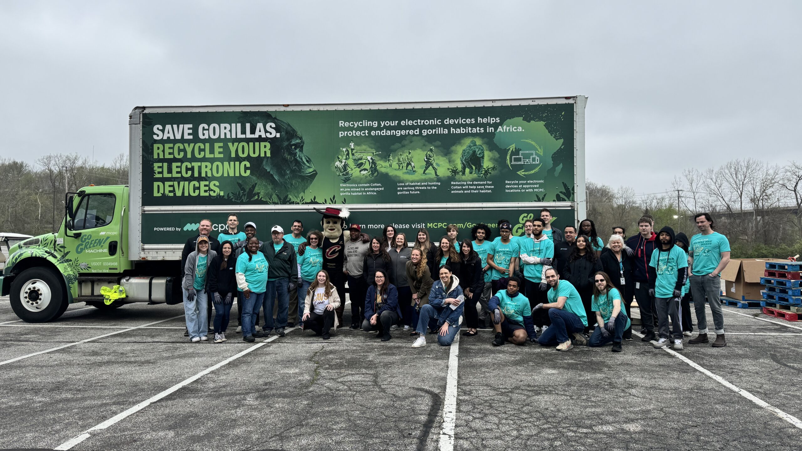 Group of people in front of truck